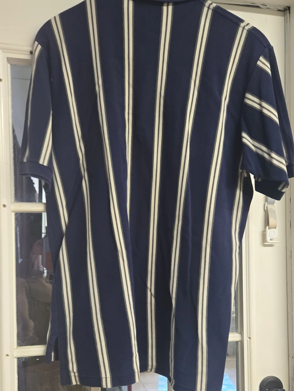 Polo by Ralph Lauren Navy and White Vertical Stripe Polo